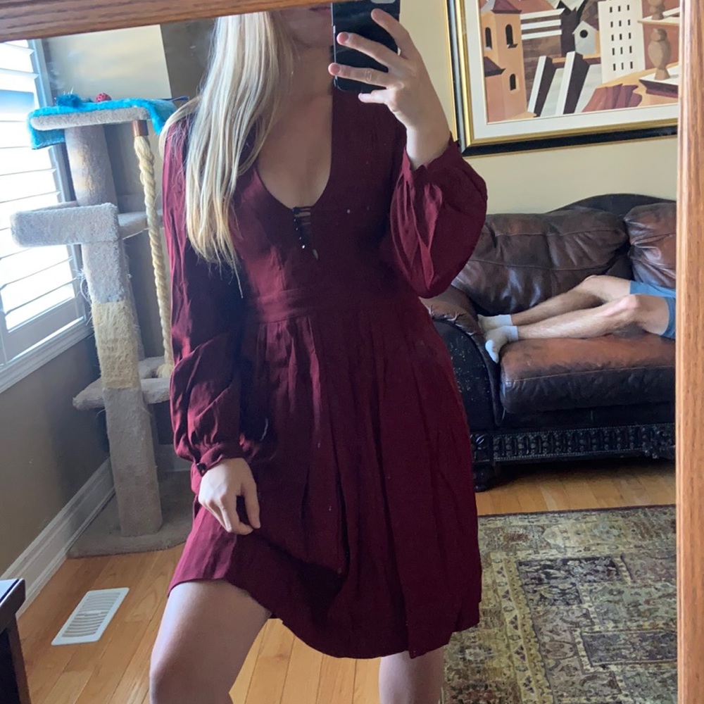 Isabel marant étoile burgundy dress